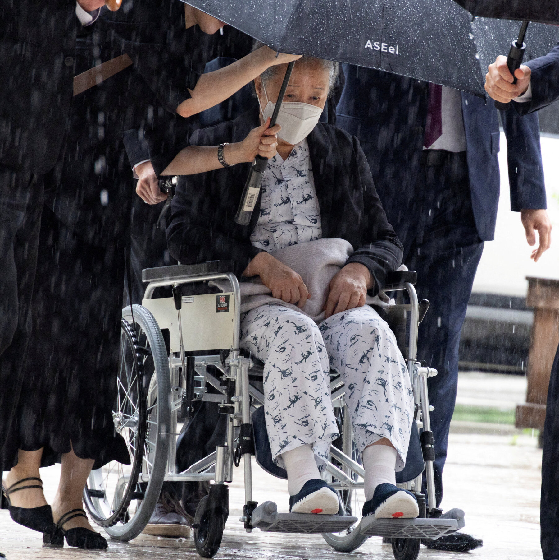 Han Hak-ja, leader of South Korea’s Unification Church, leaves the Seoul Central District Court after the verdict on 31 August 2026.