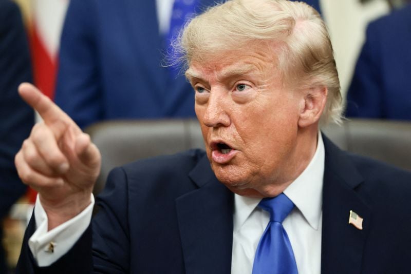 A shipping vessel near the Strait of Hormuz, which Trump reportedly suggested could be renamed.