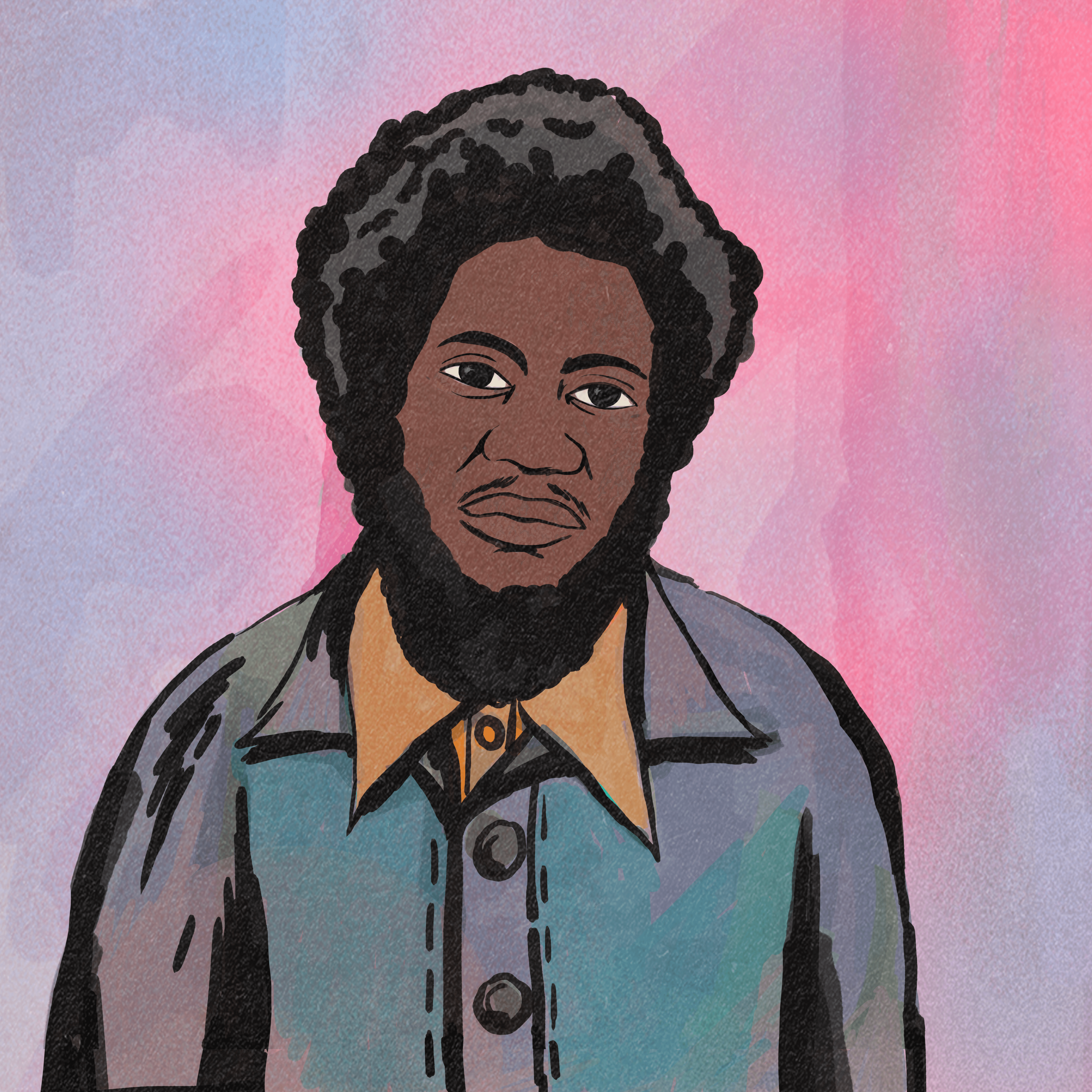 Michael Kiwanuka, photographed by Stevie Gee as part of his 'Fudge' press materials.