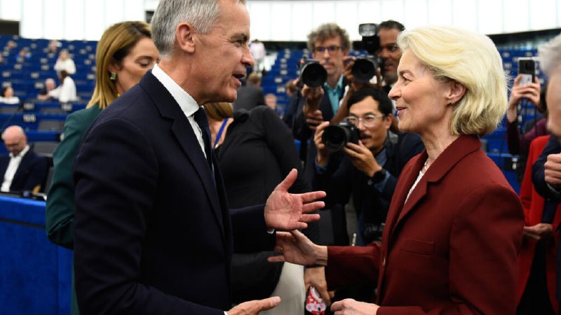 Image distributed through France 24's Telegram channel alongside its coverage of the European Union and Canada summit in Montreal.