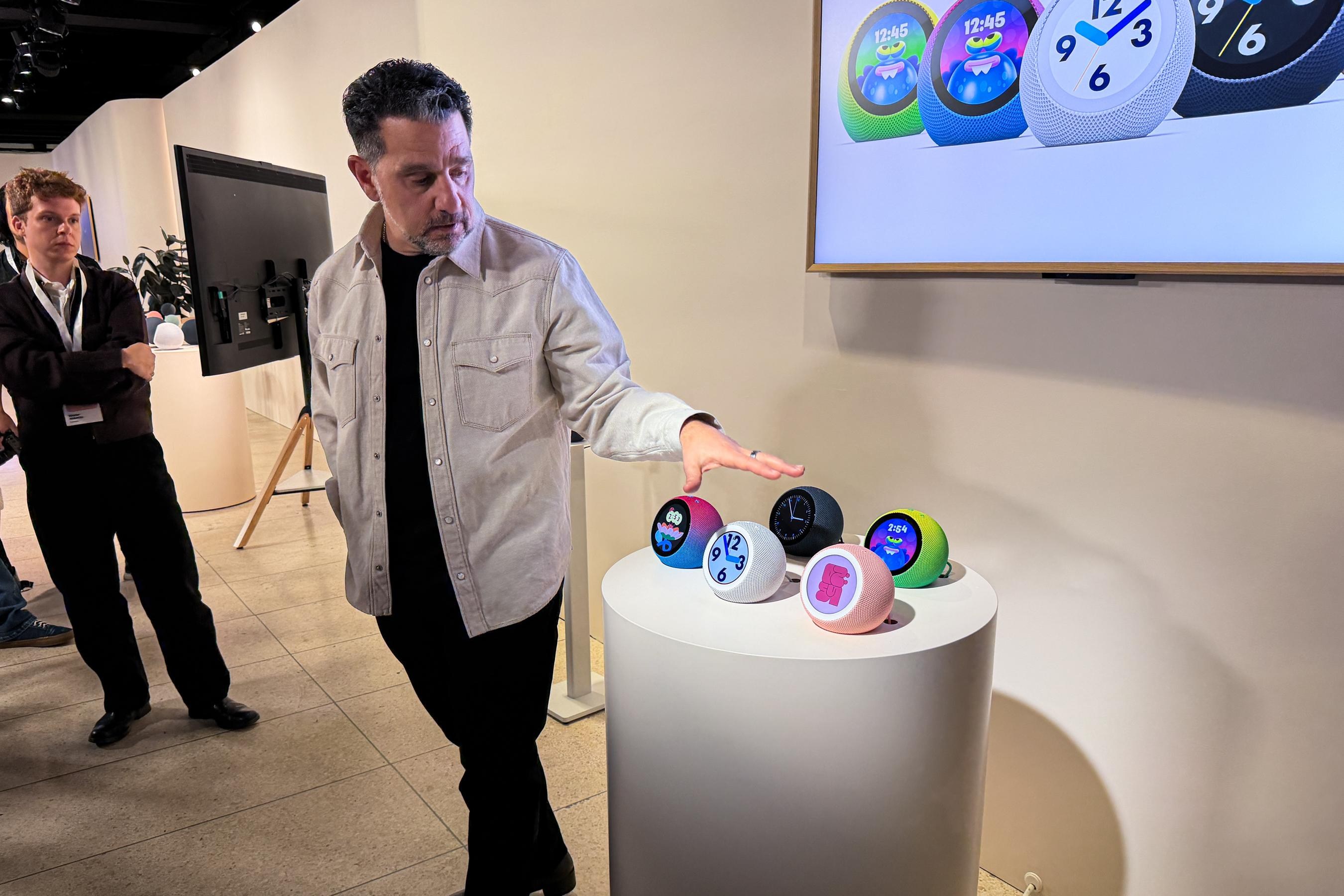 Amazon's Echo Time, one of the devices in the October 2026 hardware launch, in a photograph credited to Jennifer Pattison Tuohy of The Verge.
