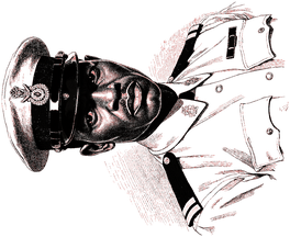 Stylised sketch of Shadrack Sibiya
